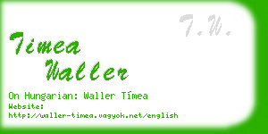 timea waller business card